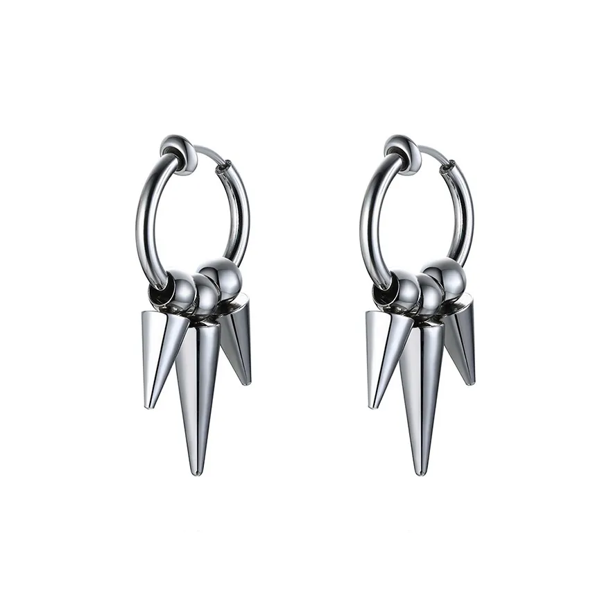 PEACE CAT Титановая сталь Нижняя заколка Серьги On Унисекс