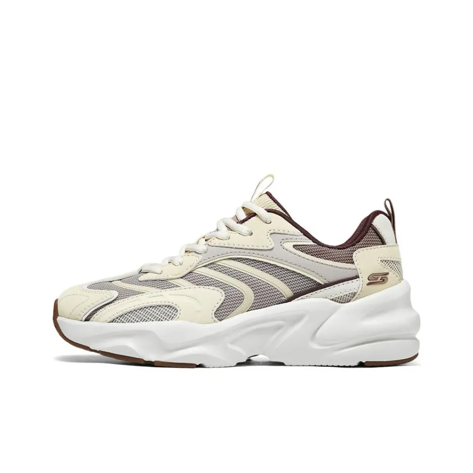 Skechers BOBS BAMINA 2 Low Топ Повседневные Беговые Кроссовки Женские Бежево-Коричневые