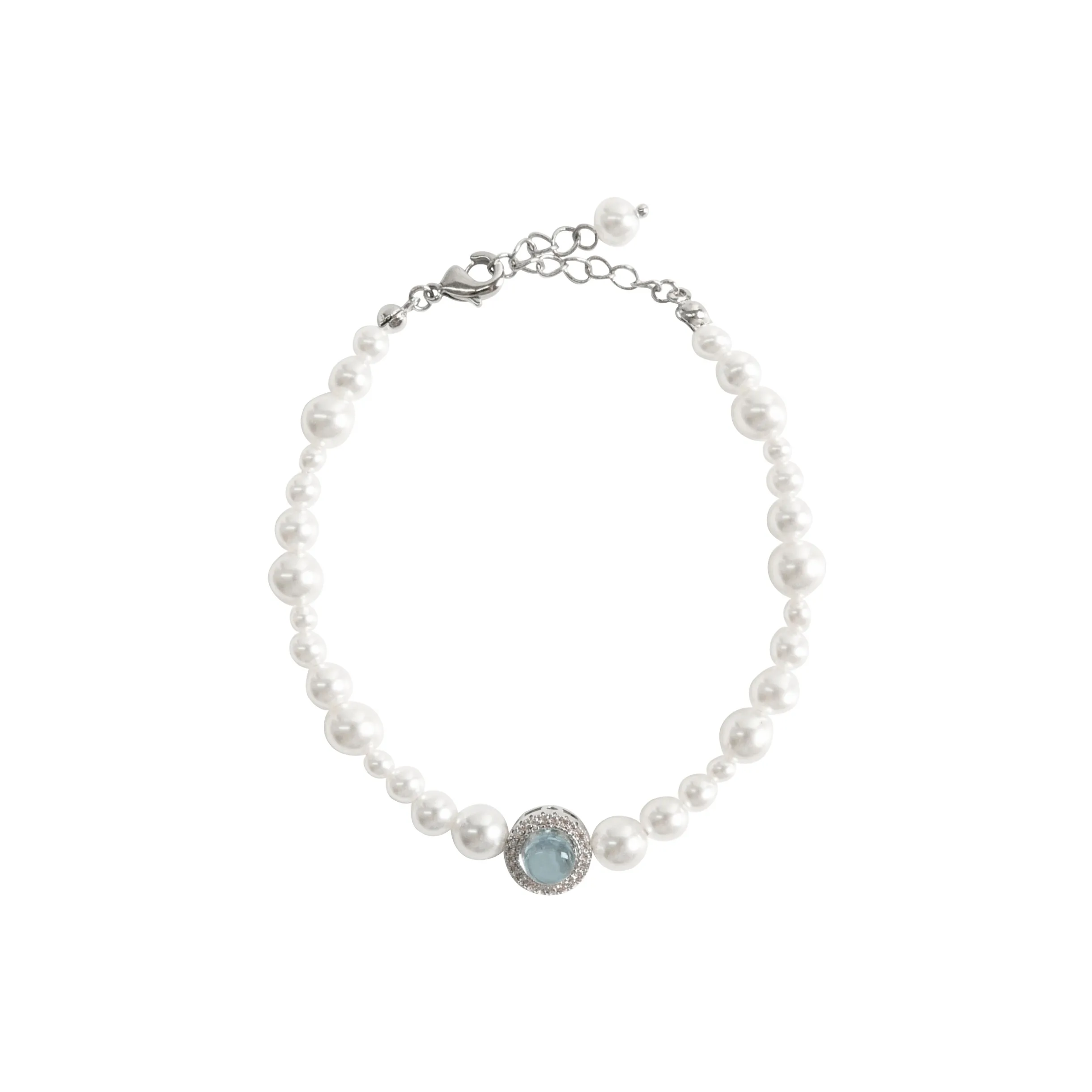 KEYS VIA Женские Girlfriend Bestie День рождения Памятный Рекомендация Медный Сплав Аквамарин Браслет Женские