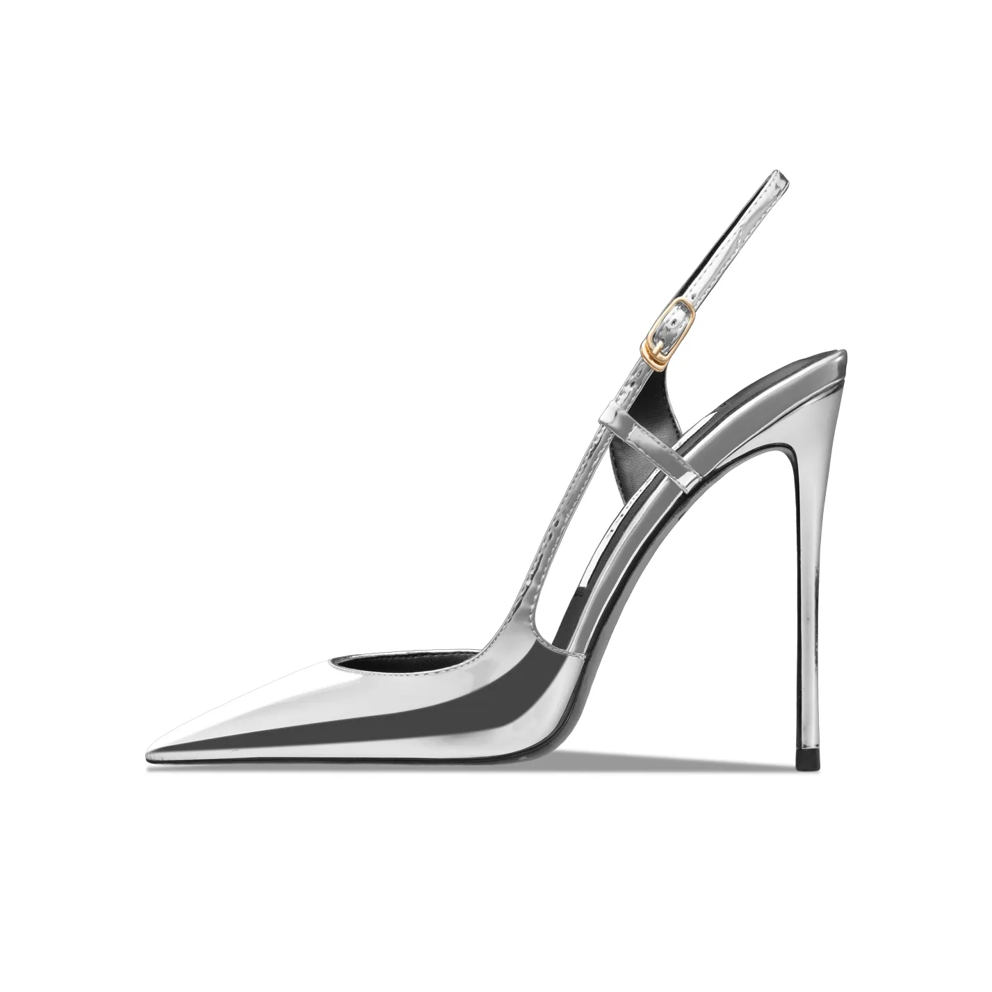 Suyymakk Strap Sandals 10cm Women's Silver