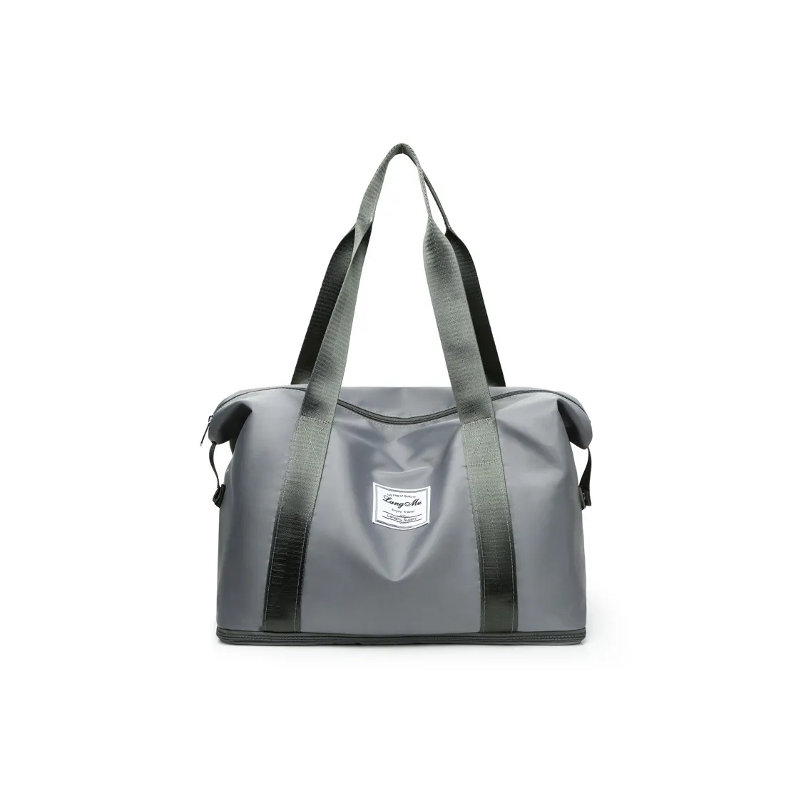 TINYAT Oxford Travel Bag Large Size Unisex Gray Black/Green/Pink