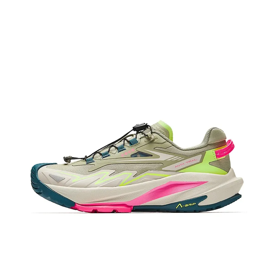 Anta Waterproof Low Top Running Shoes Women's Washed Green