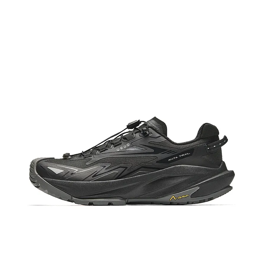 Anta Tracking Waterproof Low Top Running Shoes Women's Basic Black