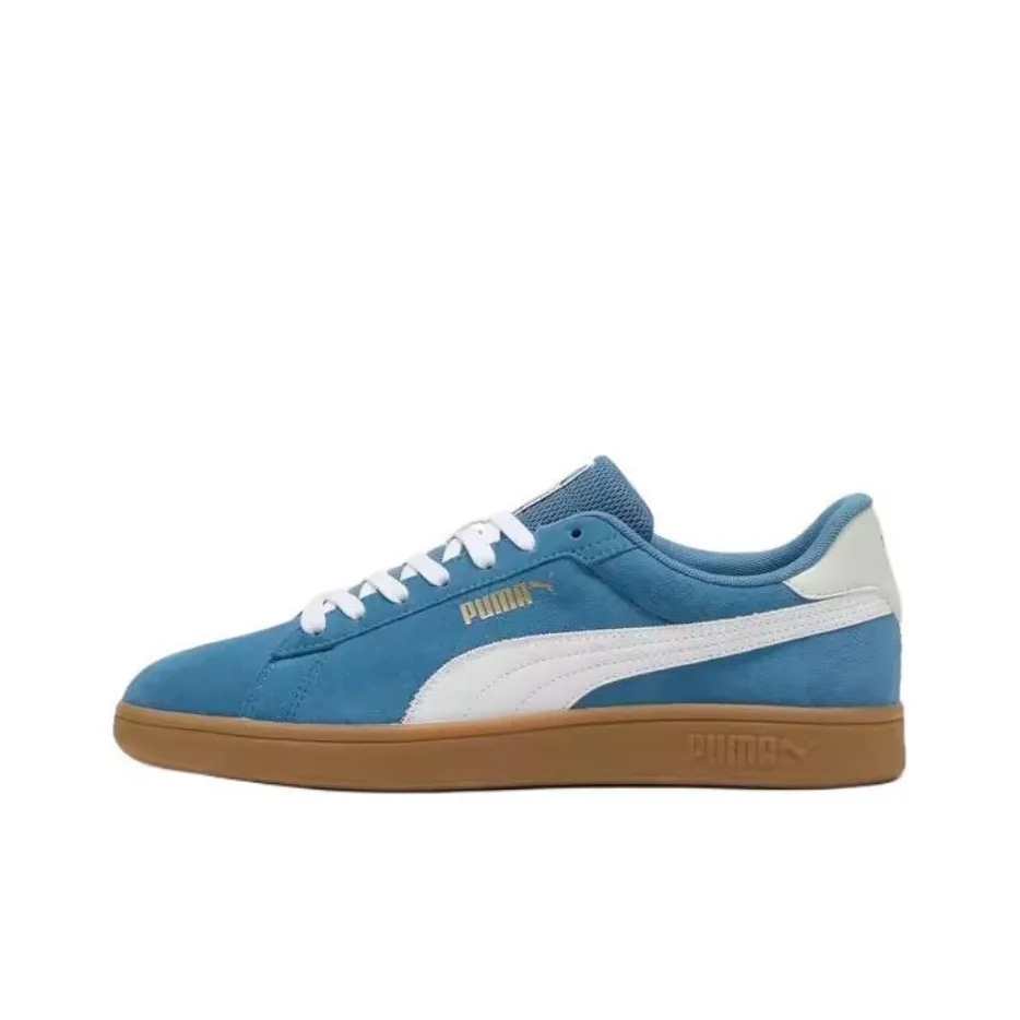 PUMA Smash 3.0 Anti Slip Wear Resistant Low Top Skateboard Shoes Unisex Blue White