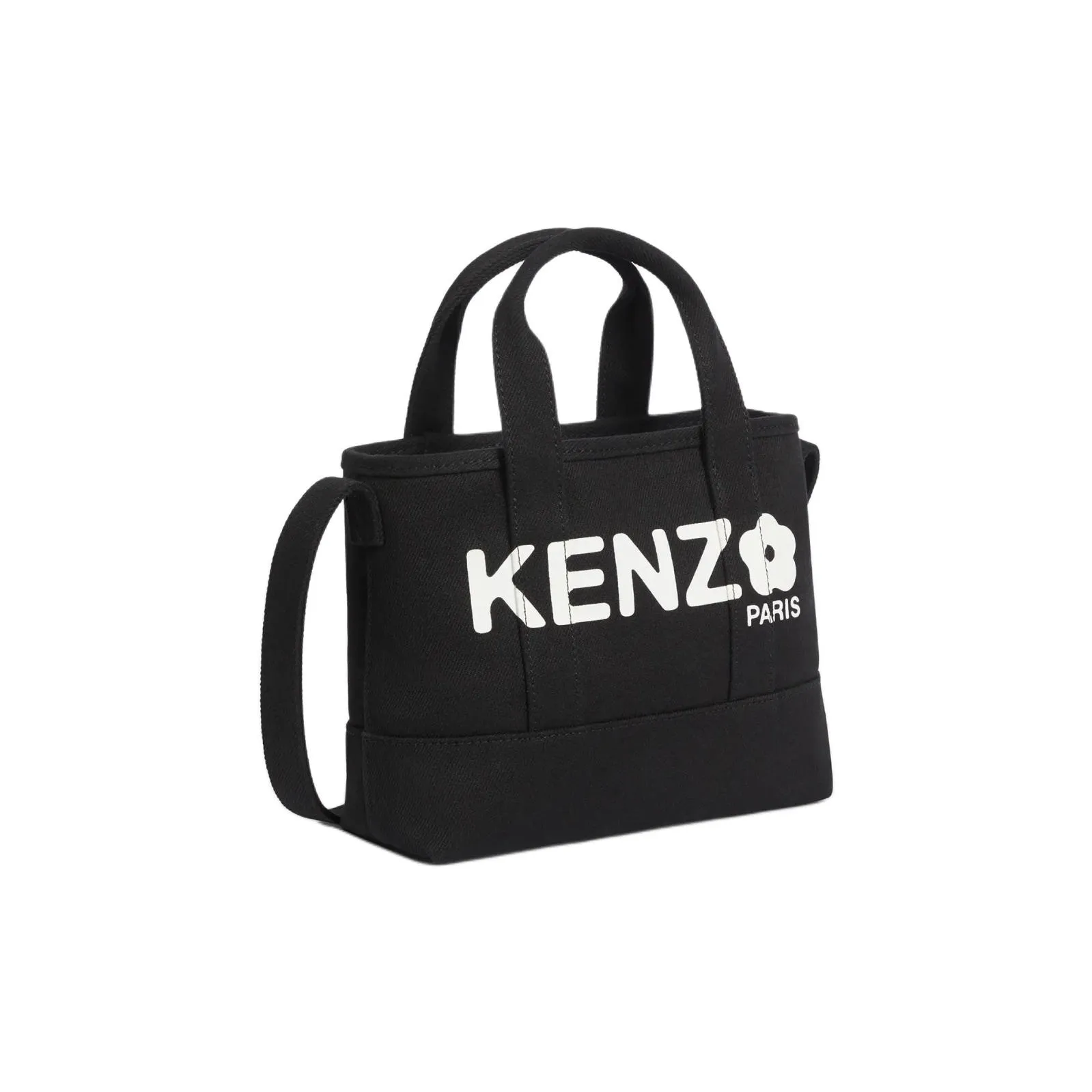 KENZO Хлопок Тоут Сумка Сумка для покупок Сумка через плечо Сумка Маленькая Женская Черная