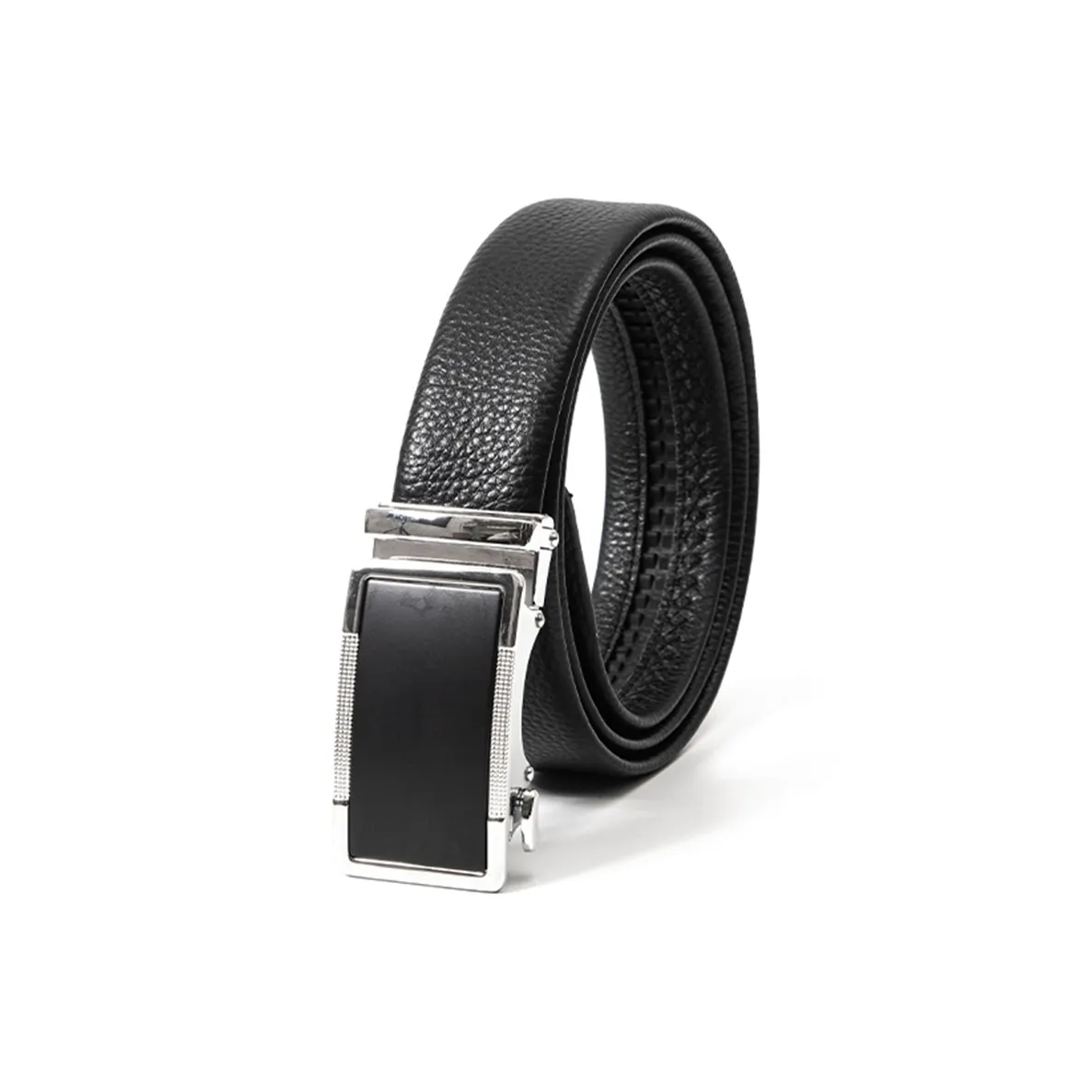 BAIJUAN Casual Versatile Trimming Automatic Buckle Cow Leather Belt Width 3.5CM Men's Belt For Men Leather Belts Men's