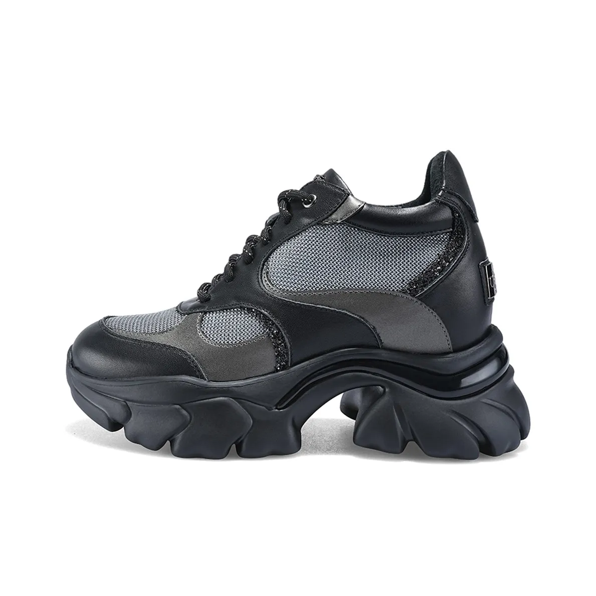 IiJin Breathable Lightweight Height Increasing Low Top Chunky Sneakers Women's