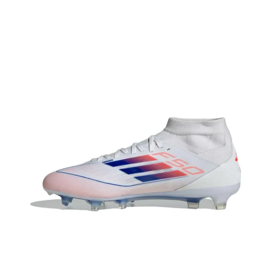 Adidas F50 Pro Mid Cut Fg Cloud White Lucid Blue Solar Red Women's