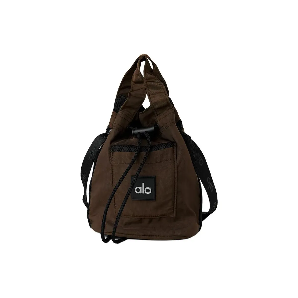 Alo Yoga Нейлон Рюкзак Стандартный Унисекс Темно-Кофейный Черный