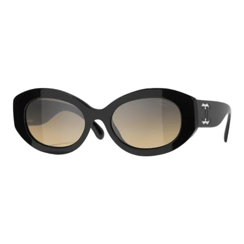 CHANEL Oval Frame Солнцезащитные очки Унисекс