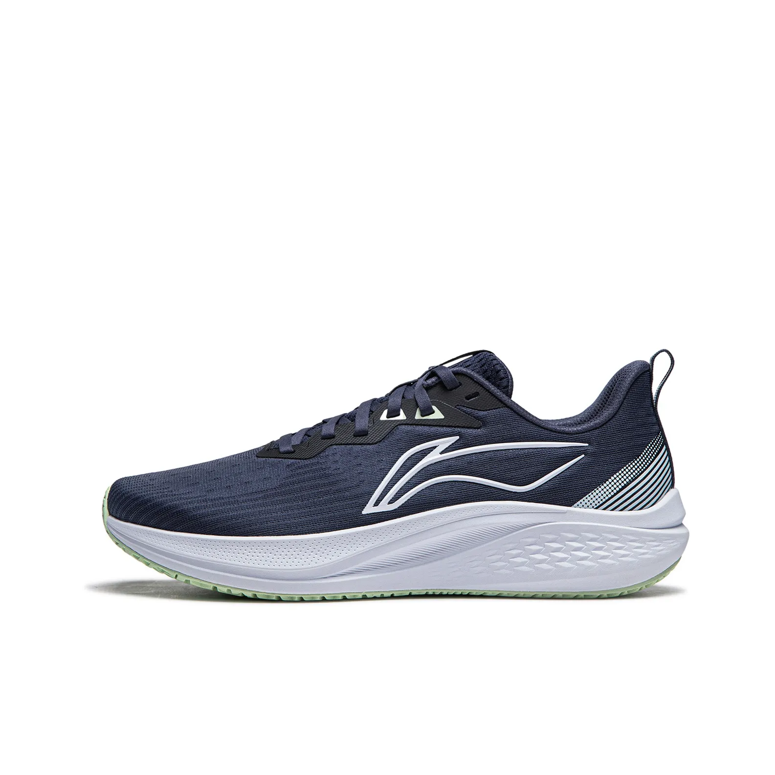 LiNing Red Hare 7 Cushioning Slip Resistant Support Lightweight Rebound Low Top Casual Running Shoes Men's Dark Blue