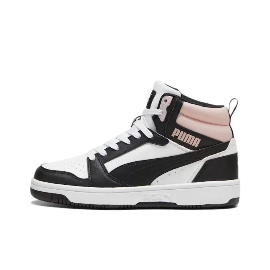 PUMA REBOUND High Top Skateboard Shoes Unisex Black White