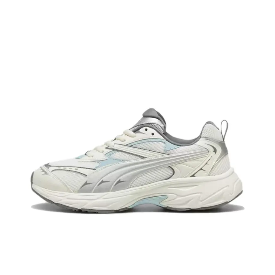 PUMA Morphic Slip-resistant Abrasion-resistant Low Top Casual Running Shoes Unisex Ecru Silver PUMA Morphic Противоскользящий Устойчивый к истиранию Низкий Топ Повседневные Беговые Кроссовки Унисекс Экрю Серебряный