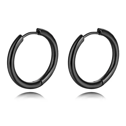 MUYAN Титановые стальные без рисунка Серьги-кольца Унисекс