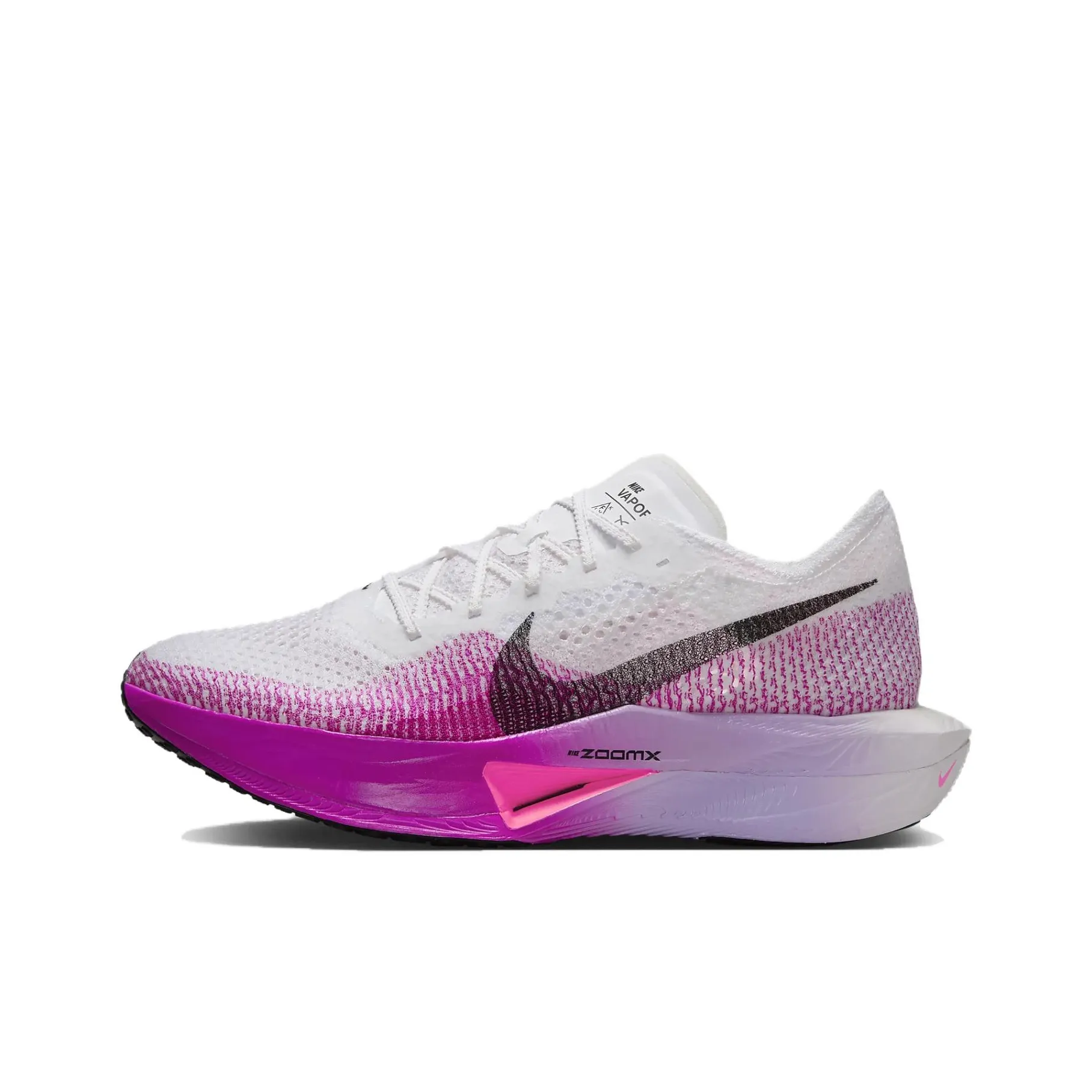 Nike ZoomX Vaporfly 3 Low Top Carbon Plate Running Shoes Unisex White Purple Black