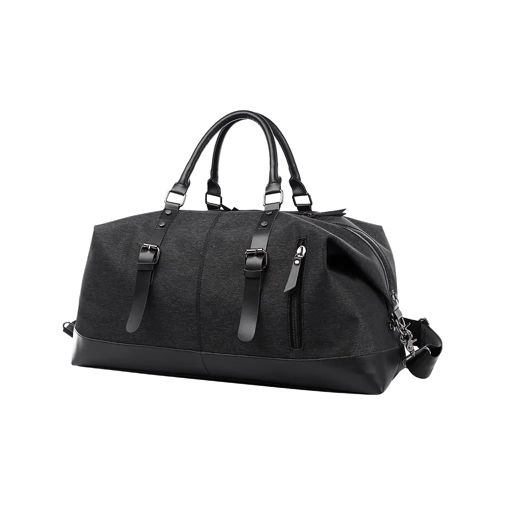 MOYYI Canvas Travel Bag 39L Men's Gray, Black