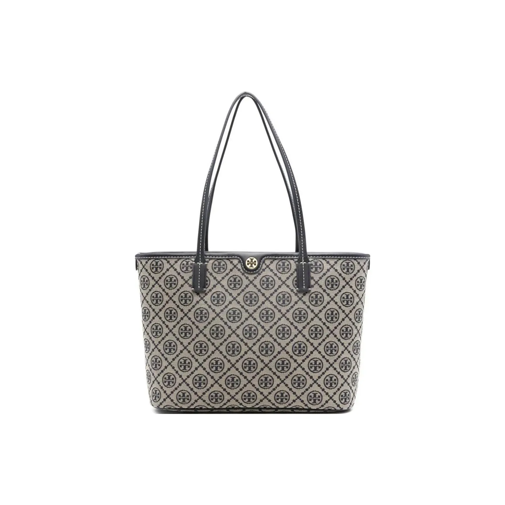 TORY BURCH T Monogram Fabric Tote Bag Shopping Bag Handbag Shoulder Bags Women's Marine Blue