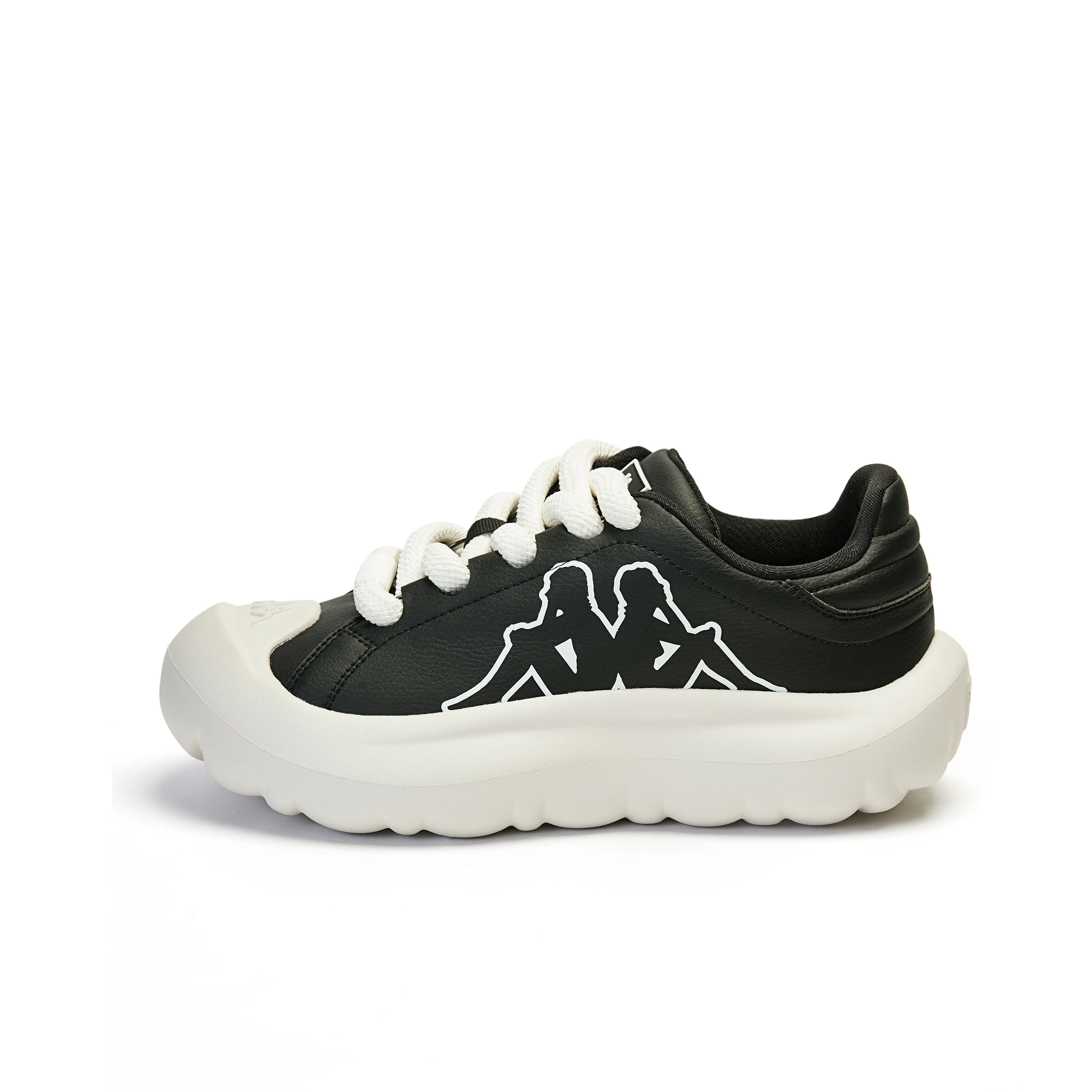 Kappa Back to Back Anti Slip Wear Resistant Low Top Casual Shoes Women's Black White