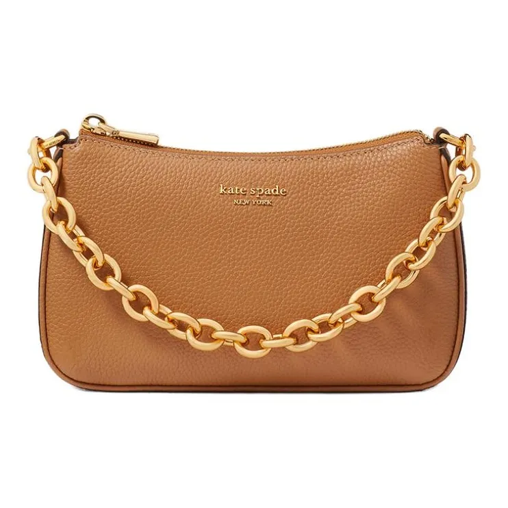 Kate Spade Cow Leather Shoulder Bag, Crossbody Bag, Handbag Trumpets Women's Brown