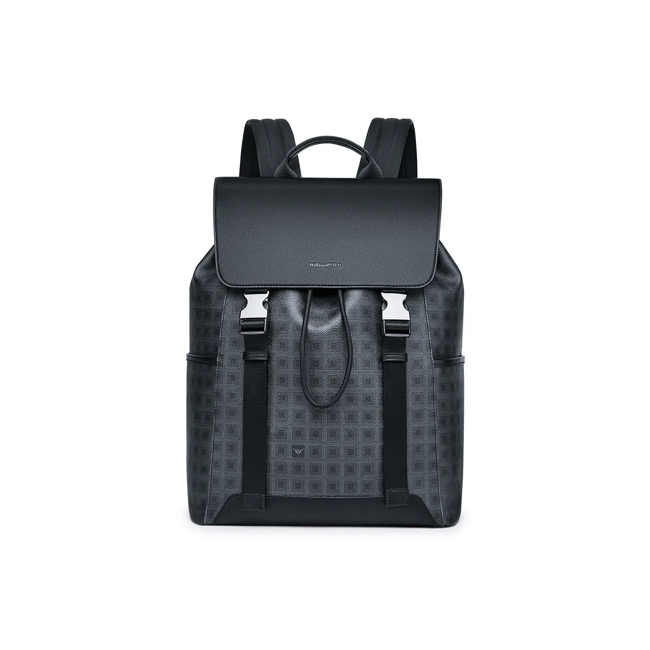 WilliamPOLO ПВХ для микрофибры ноутбук сумка рюкзак средний мужской черный