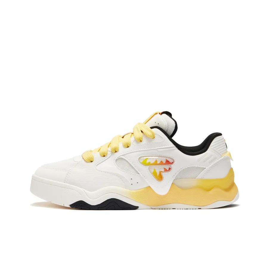 FILA FUSION Kick 2.0 Low Top Skateboard Shoes Men's White Yellow