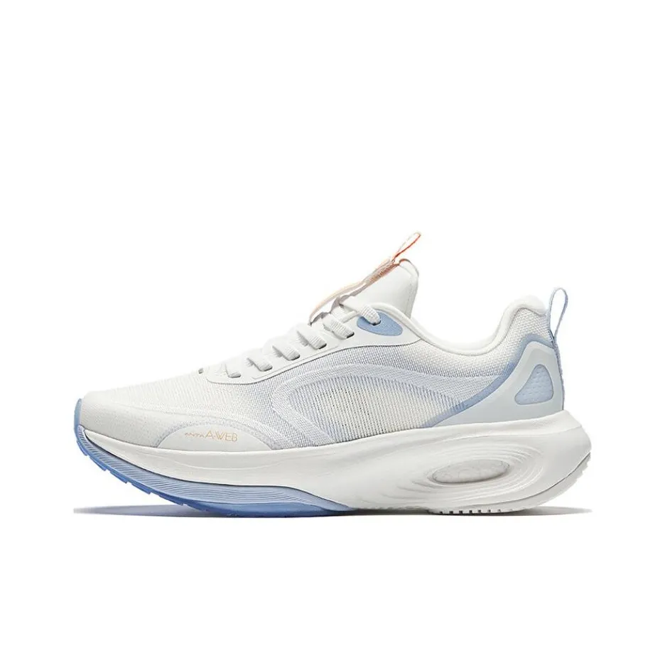 Anta Spirit Arc Slip Resistant Low Top Running Shoes Women's White Blue