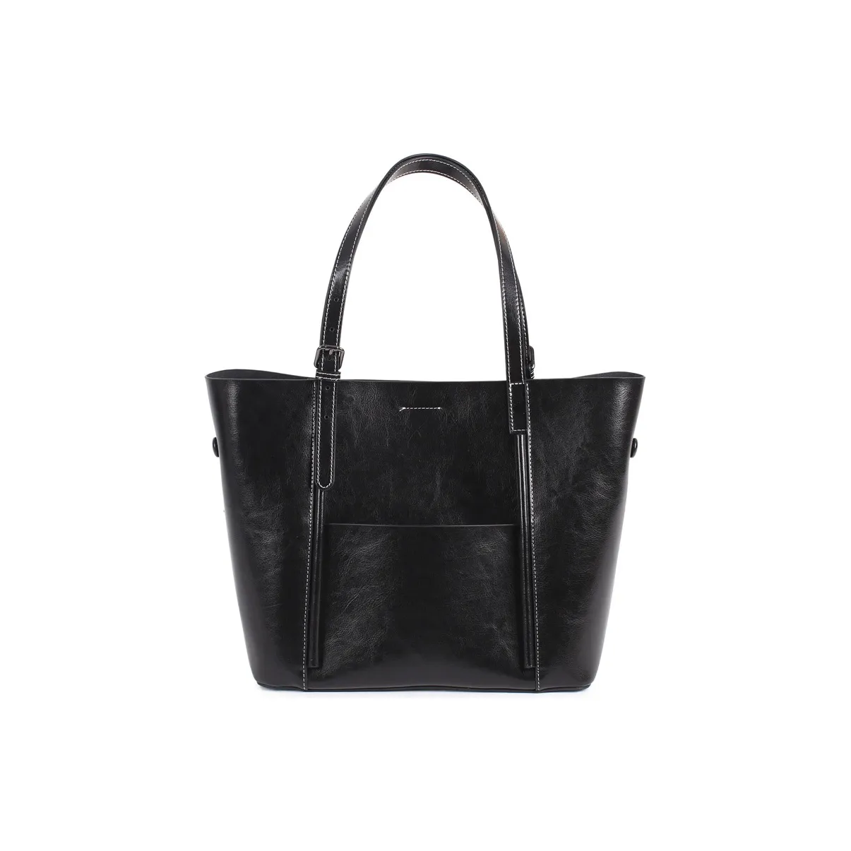 TTaG．baG Коровья кожа Тоут Сумка Сумка для покупок Сумка Сумка через плечо Женская Черная Кофейная Закатно-желтая Синяя