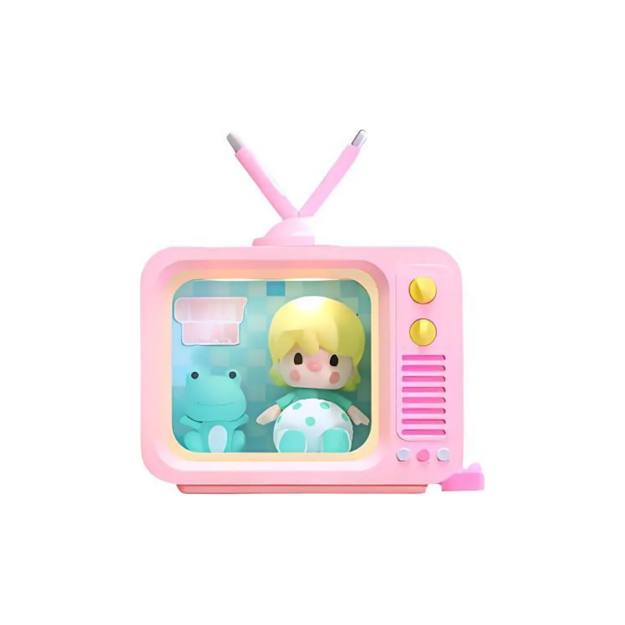 POP MART Маленький Sweet Bean Sweet Bean TV Прозрачный слой для карточек 100% 9 см