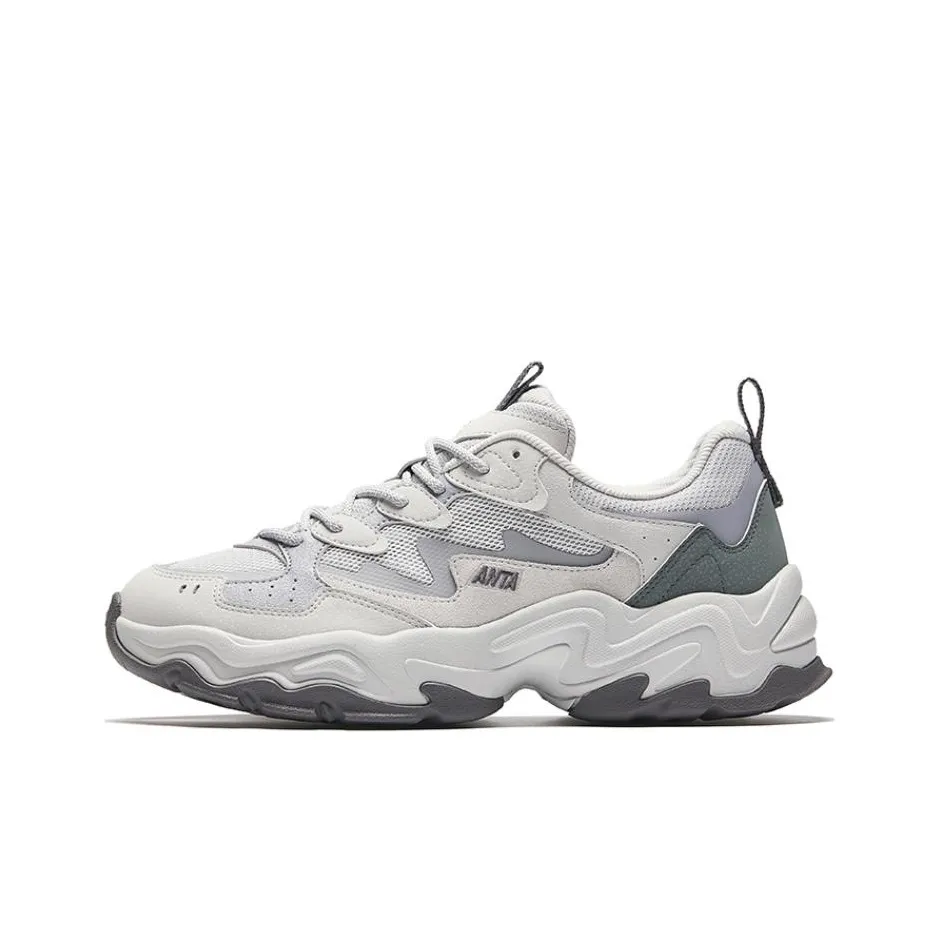 Anta Meteorite 2 Cushioning Low Top Casual Shoes Men's Gray Green