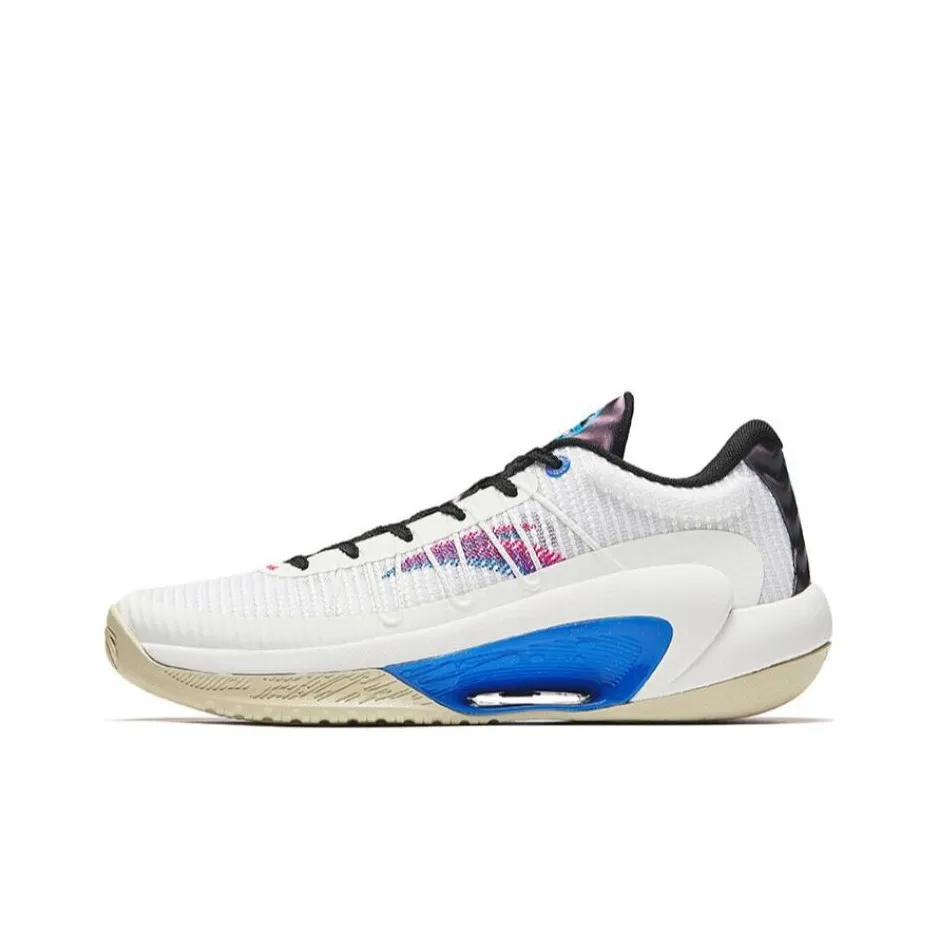 Anta 3 Point Rain Lite V2 Cushioning Low Top Basketball Shoes Men's White Black Red