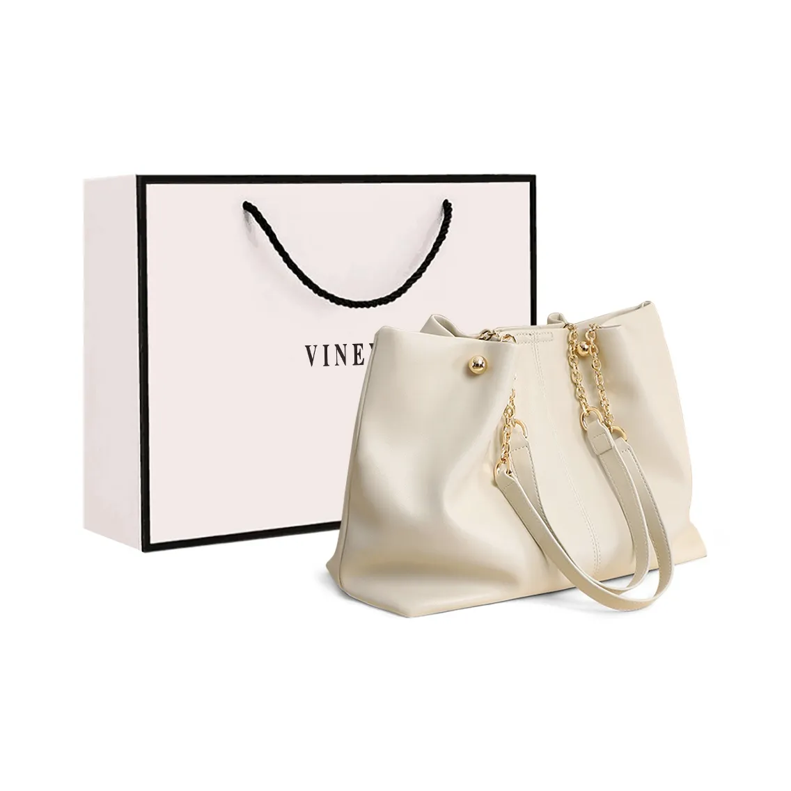 VINEY Коровья кожа Сумка Сумка через плечо Тоут Сумка Сумка для покупок Большая Женская Белая