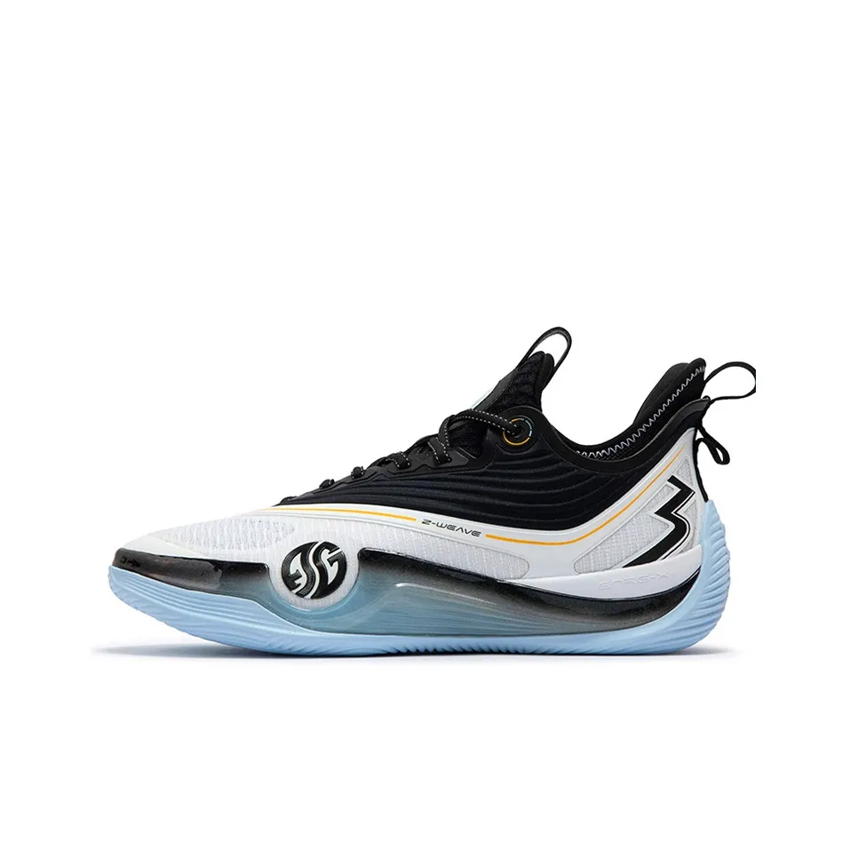361° Zen 6 Yin Yang Cushioning Anti Slip Wear Resistant Breathability Low Top Basketball Shoes Men's White Black