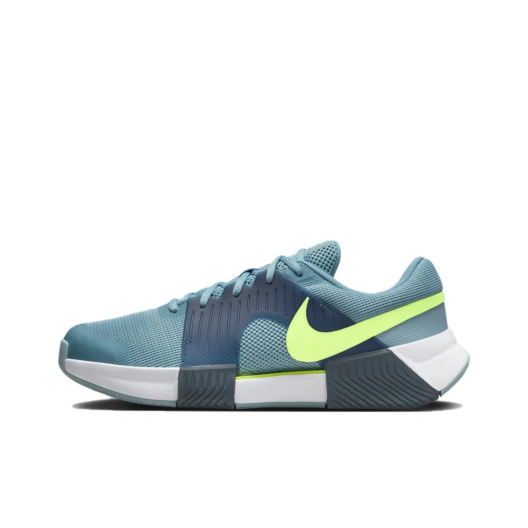 Nike GP Challenge 1 Abrasion Resistant Low Top Tennis Shoes Men's Blue Green