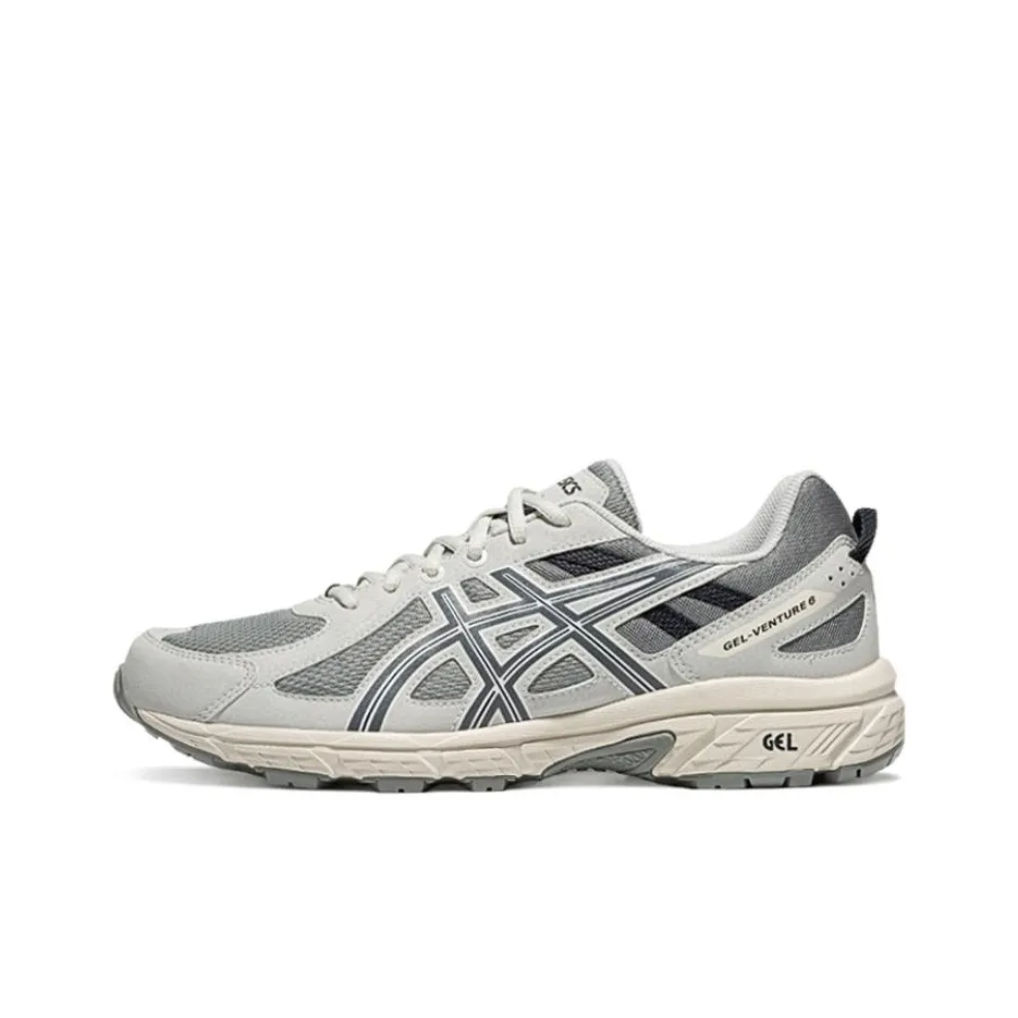 Asics Gel Venture 6 Low Top Trail Running Shoes Men's Gray