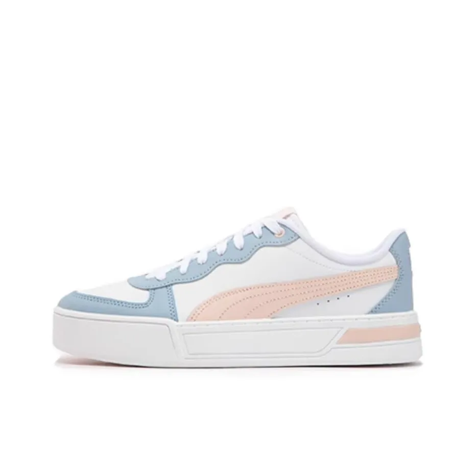 PUMA Skye Trainers Low Top Skateboard Shoes Women's Pink Blue