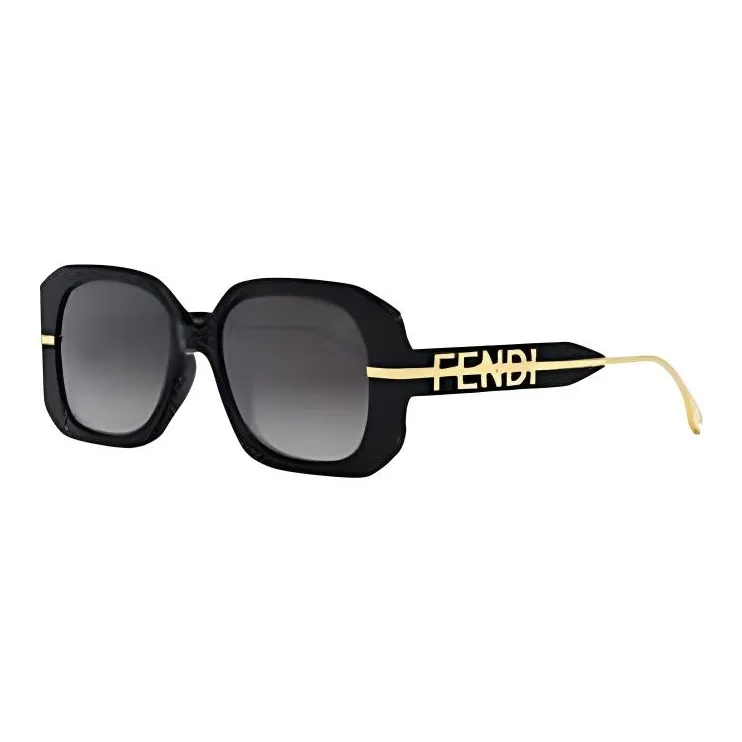 FENDI Квадратные Солнцезащитные Очки Женские Черные