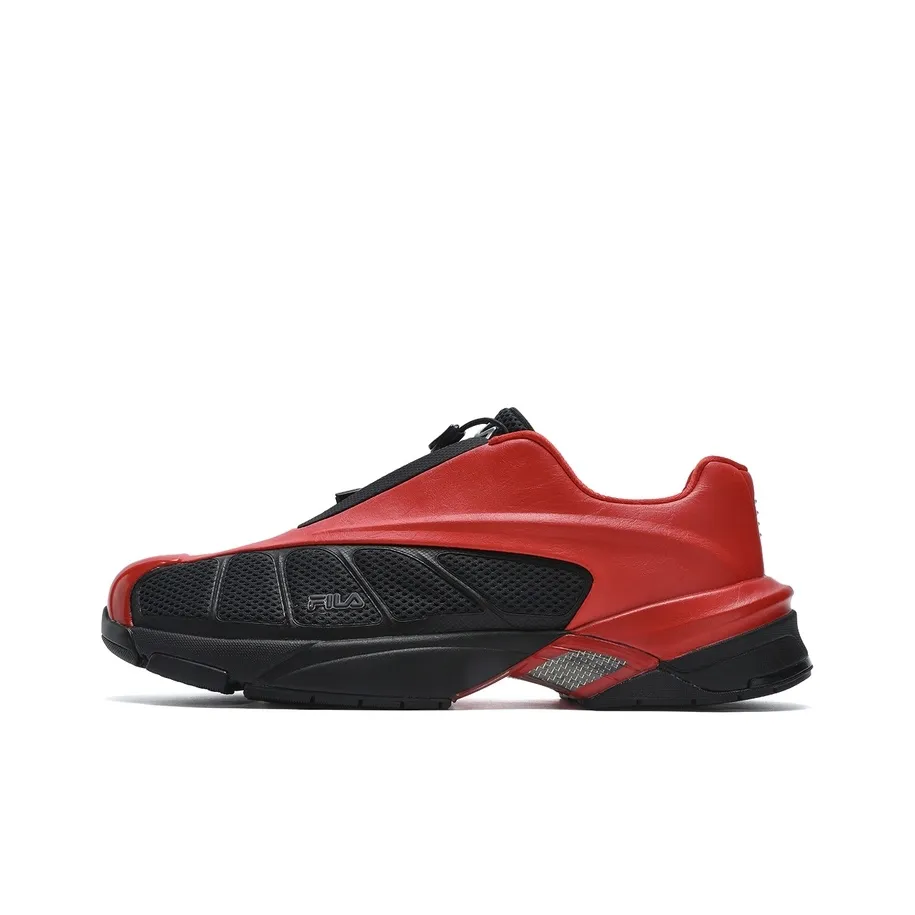 FILA REPLICA Abrasion Resistant Low Top Casual Shoes Men's Red Black