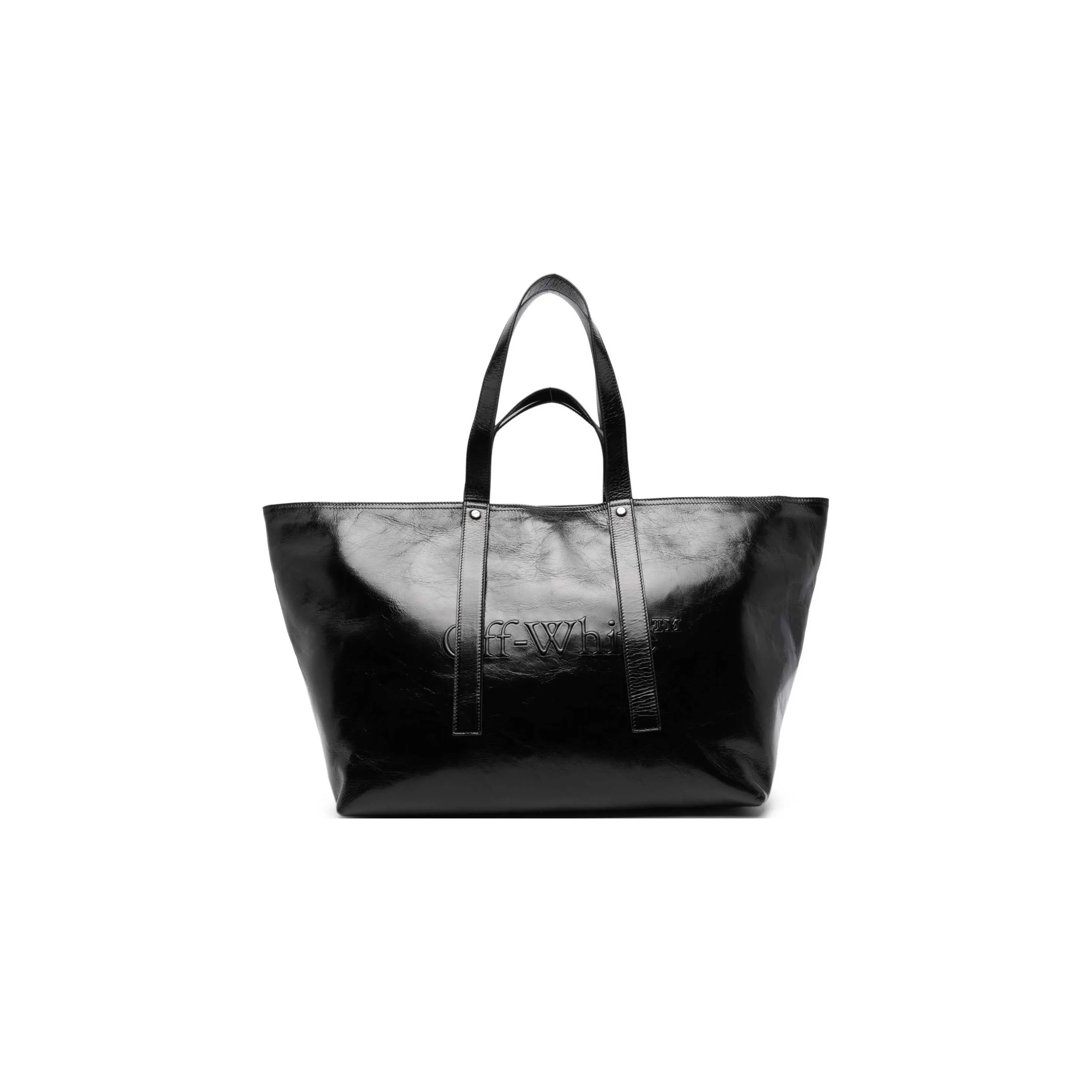 OFF WHITE Bookish Day Off Logo Embossed Tote Bag