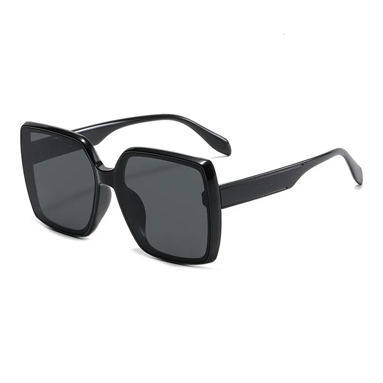 NOME PC Square Sunglasses Unisex Black, Ecru, Translucent Gray