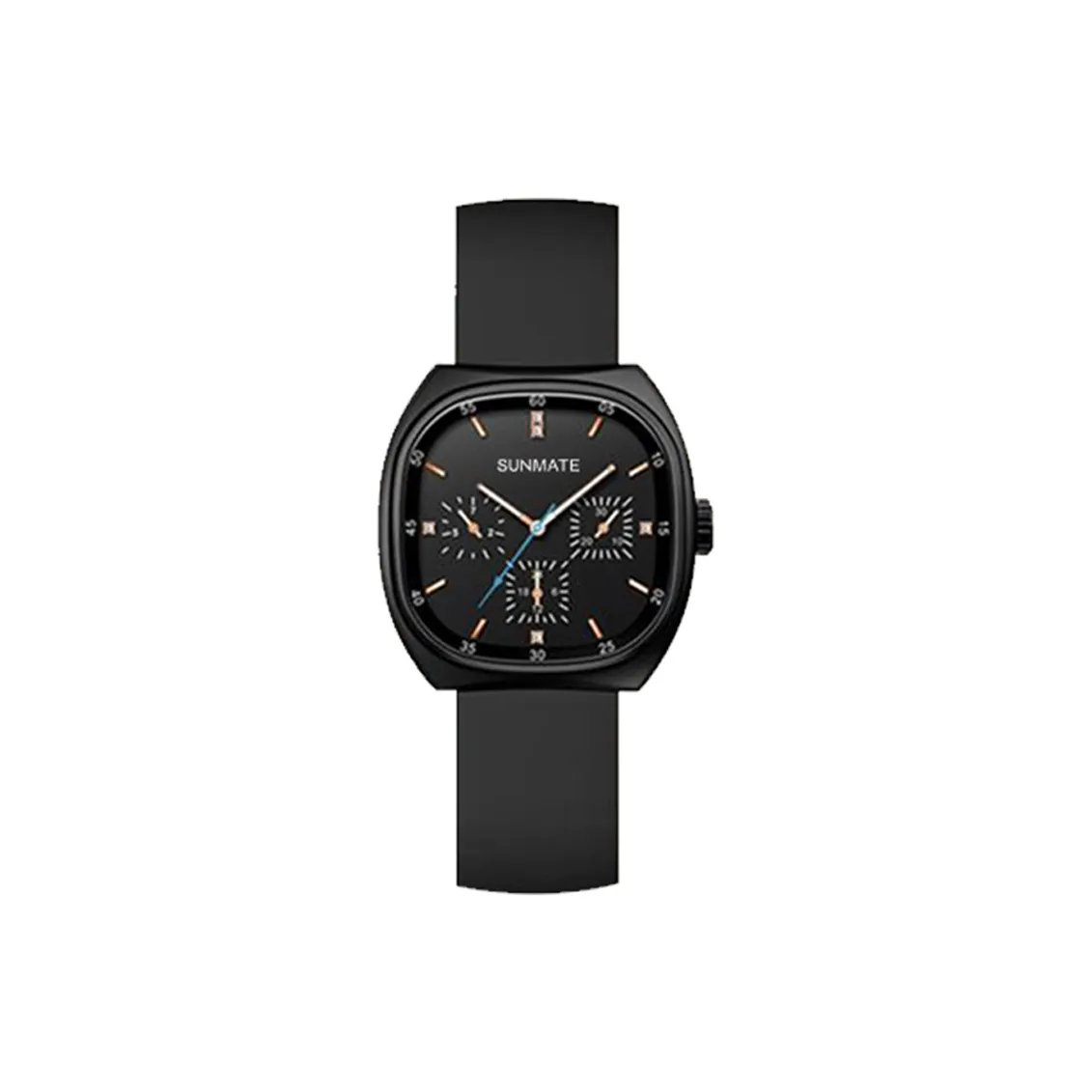 SUNMATE Высококачественный Квадратный Элегантный Женские Кварцевые Часы Силиконовый Ремешок Часы Унисекс Черный Циферблат