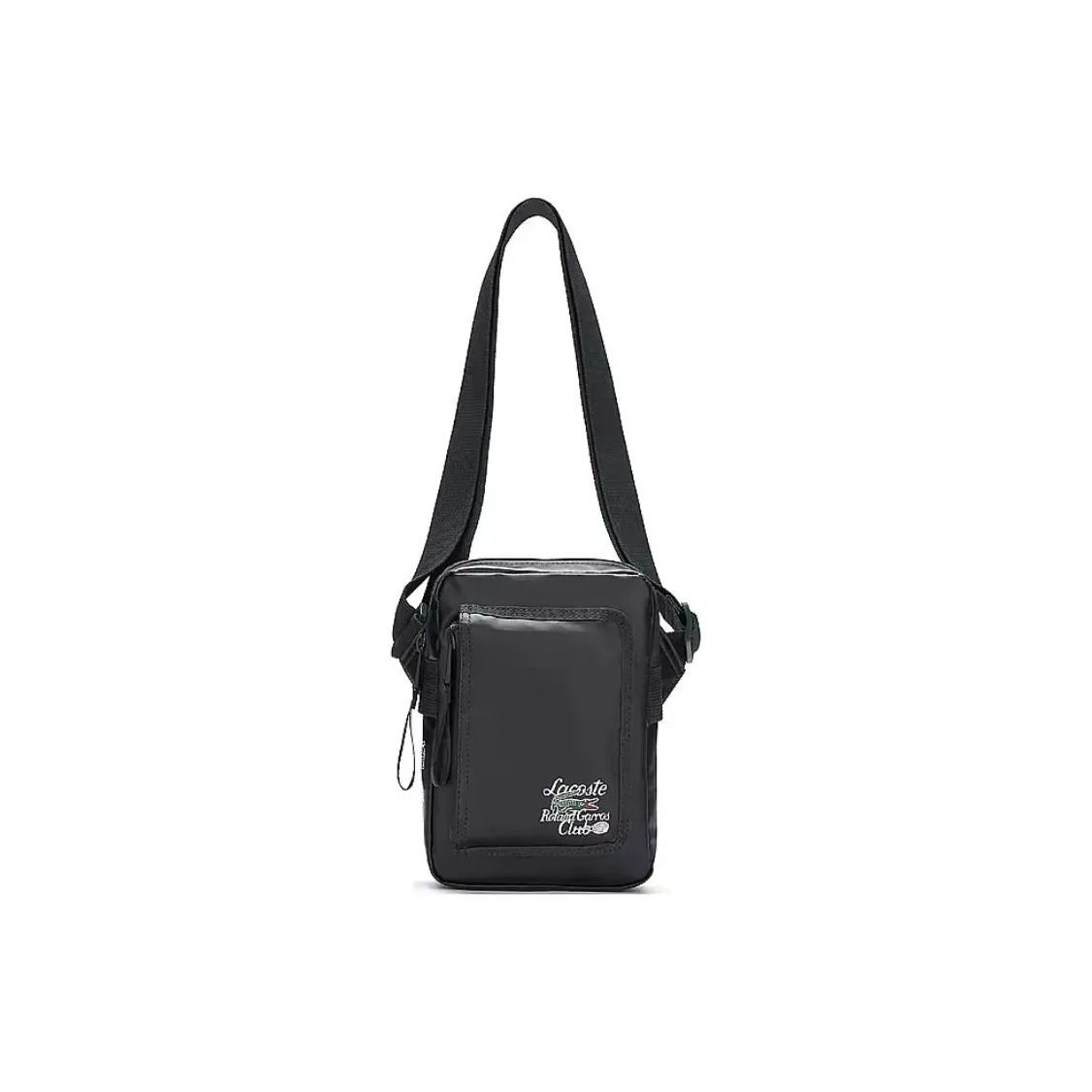 LACOSTE Polyester Crossbody Bag Shoulder Bag Regular Men's Black
