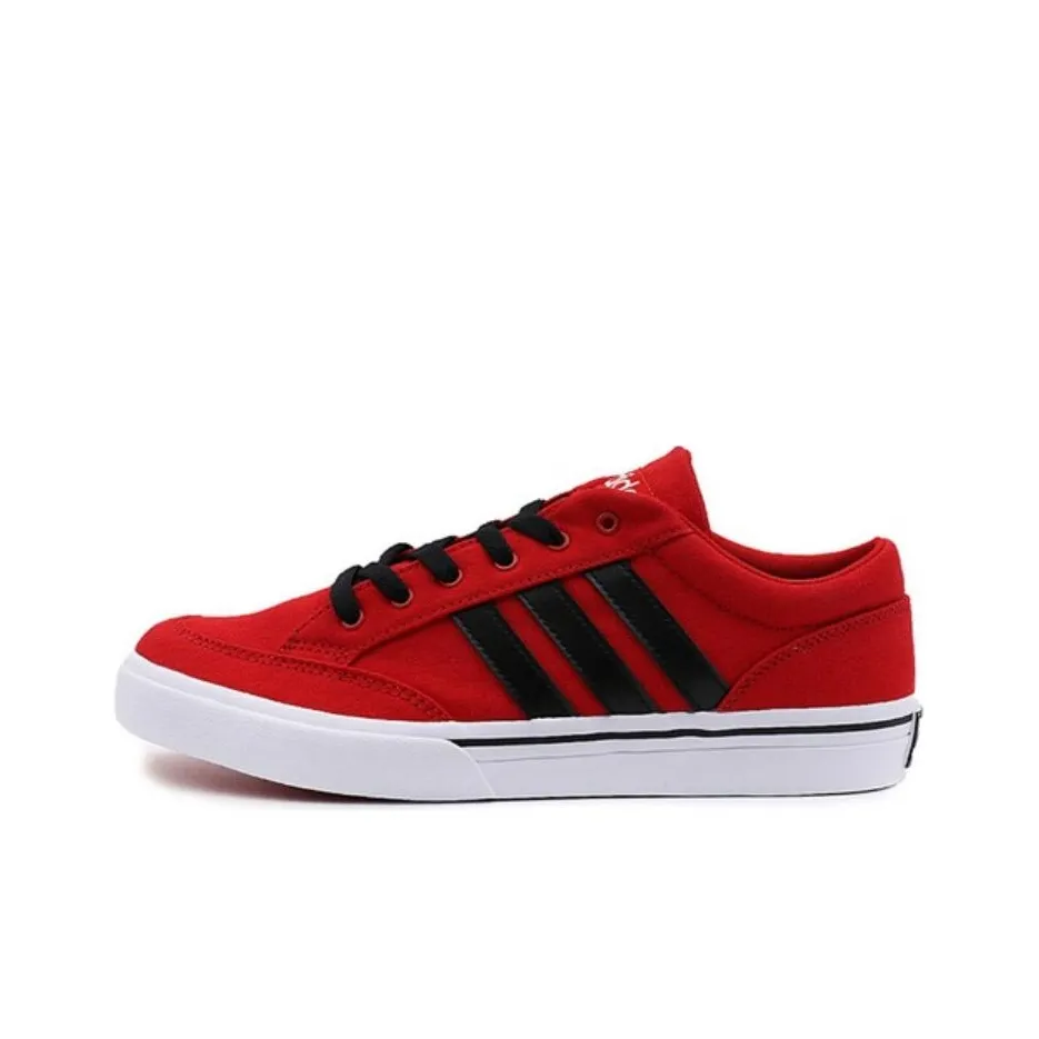 Adidas Slip-resistant Abrasion-resistant Low-top Skateboard Shoes Men's Red Black Adidas Противоскользящие Аbrasion-resistant Низкие Кеды для скейтбординга Мужские Красный Черный