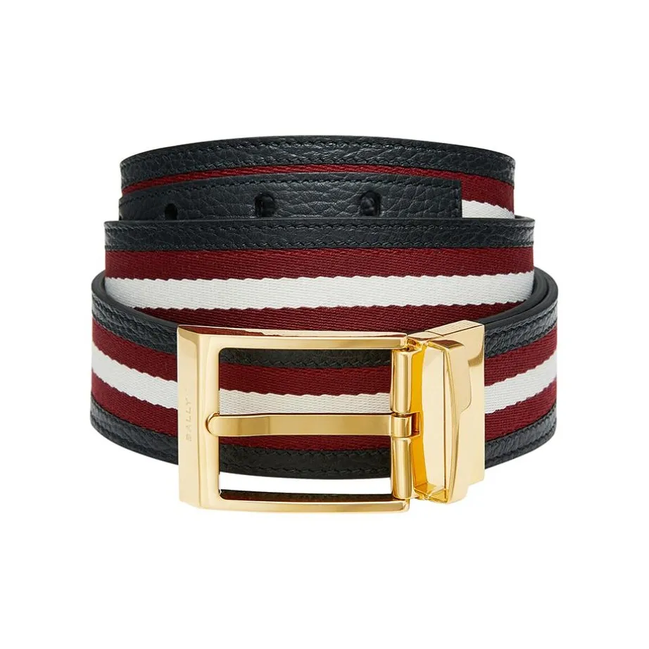 BALLY Многоцветный дизайн застежка-булавка ремни из коровьей кожи мужской красный ширина 3,5 см