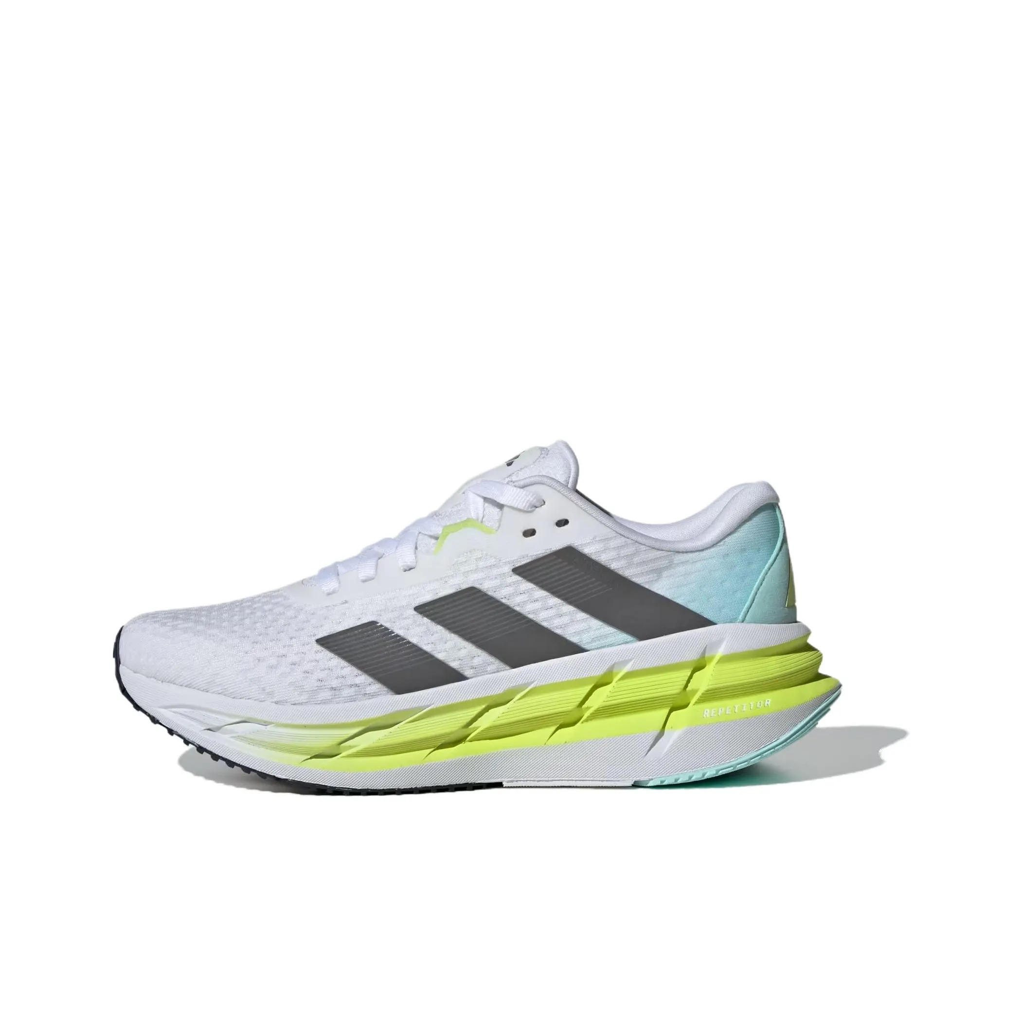 Adidas ADISTAR 3 Slip Устойчивый к истиранию Дышащий Низкий Топ Повседневные Беговые кроссовки Женские Белый Зеленый Серый