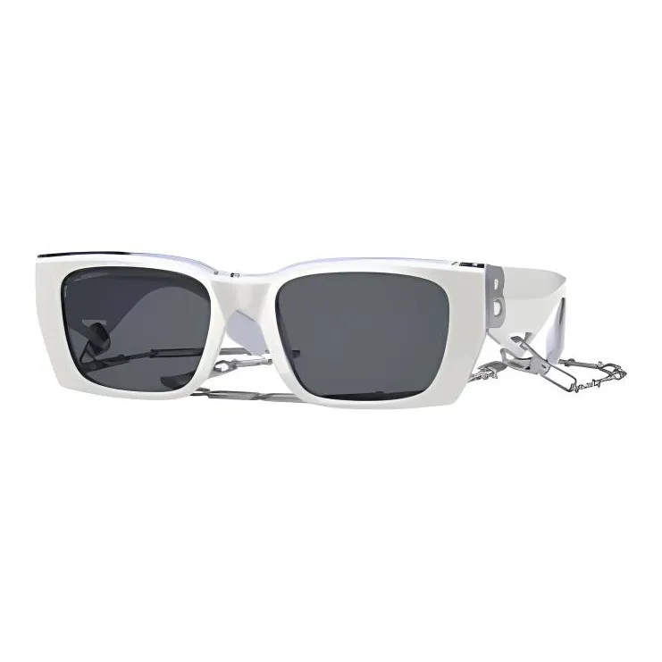 Burberry Subject To Official Website Square Sunglasses Women's White/Gray