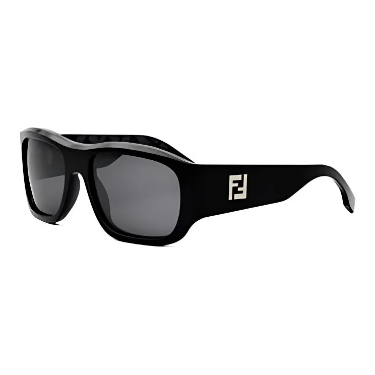 FENDI Subject To Official Website Rectangular Sunglasses Men's Black