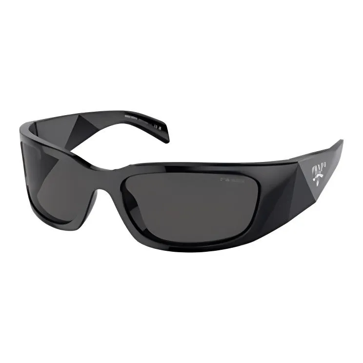 PRADA Irregular Shape Sunglasses Men's Black
