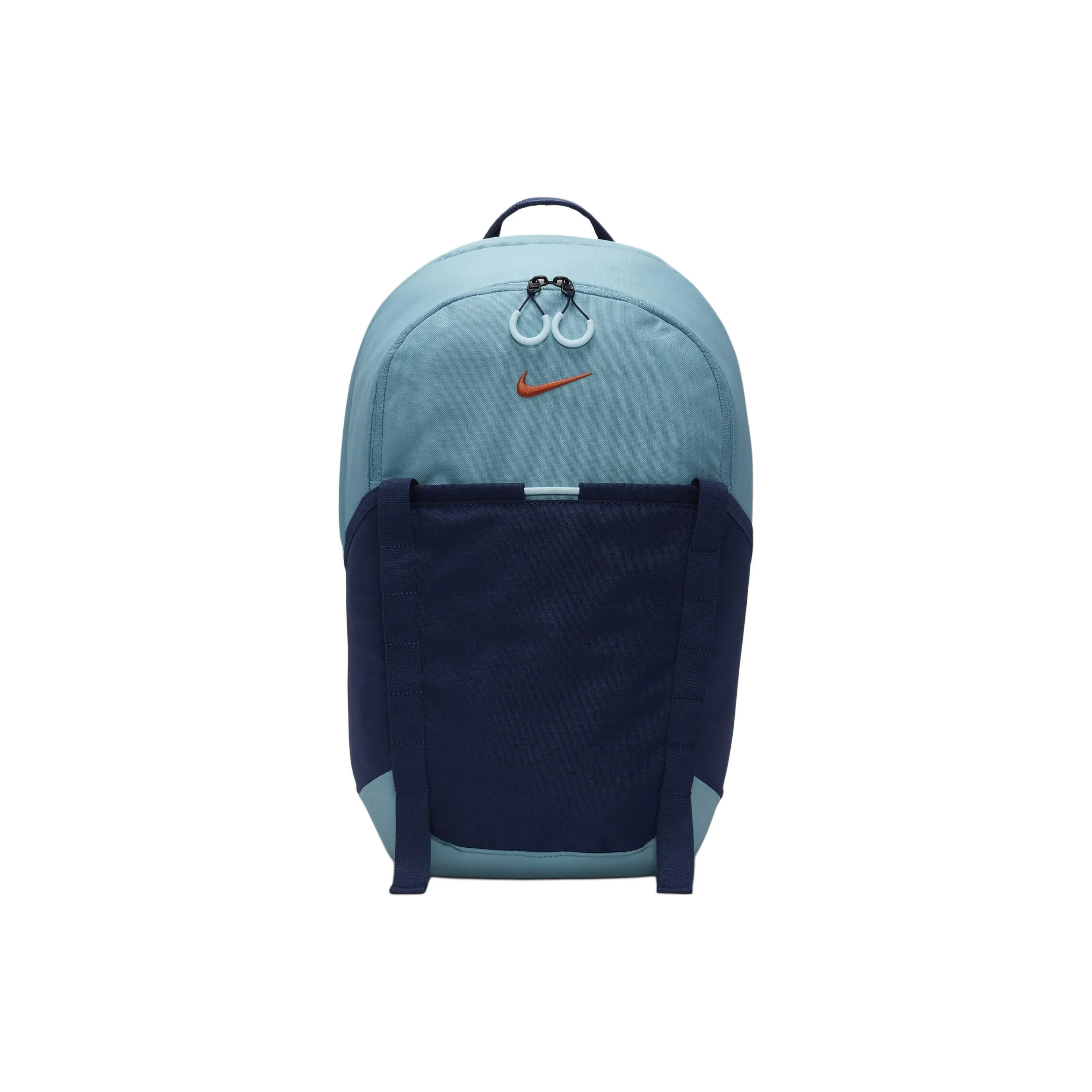 Nike Polyester With Nylon Backpack Regular Unisex Denim Turquoise & Midnight Marine Blue & Vintage Coral
