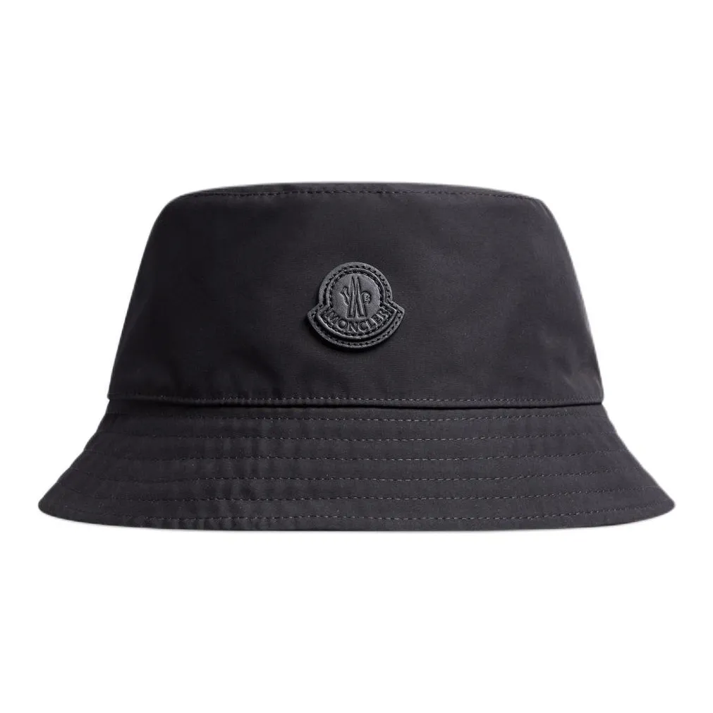 MONCLER Полиэстер Холст Кожа Шляпы ведра Мужской Черный