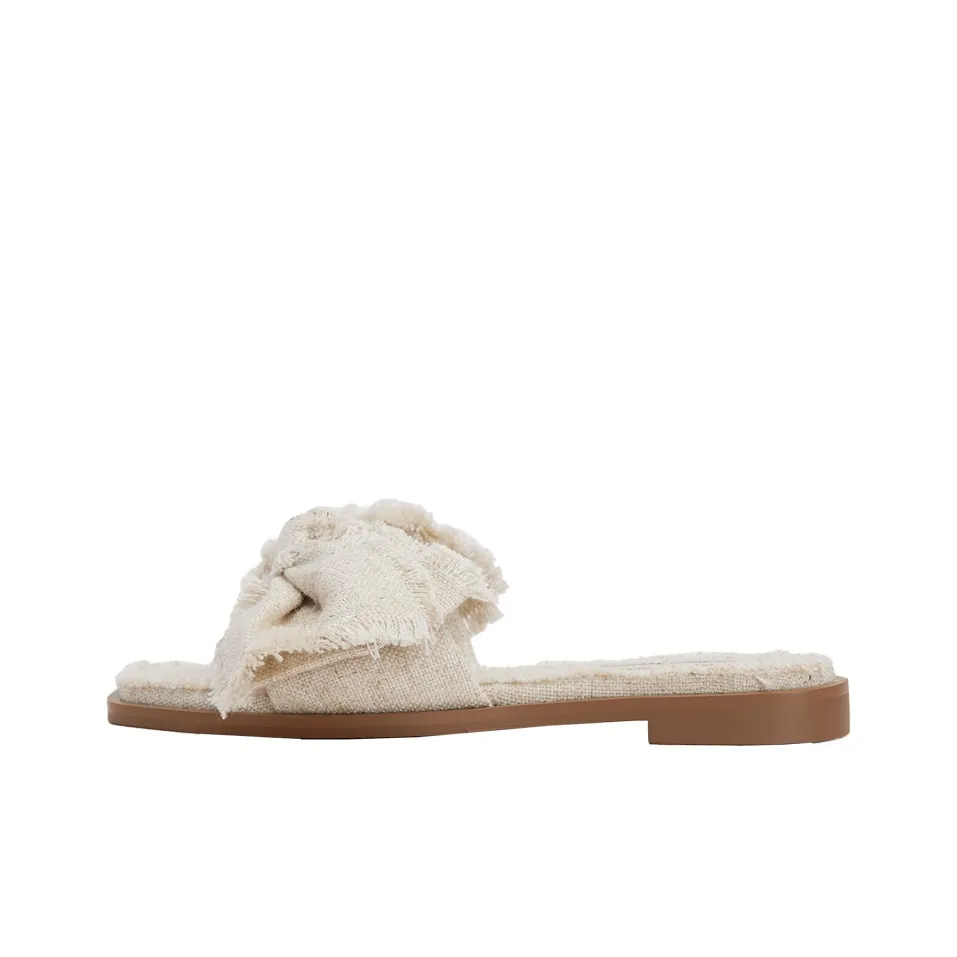 URBAN REVIVO Quiet Quick Dry Slide Slippers Women's Light Khaki